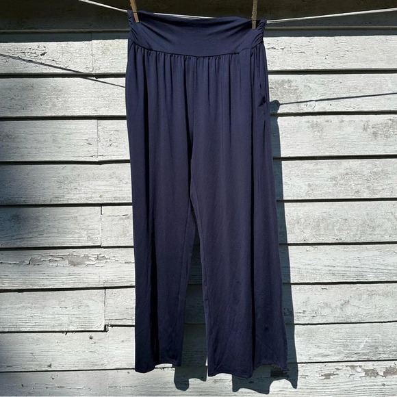 Fa TARSE Navy Soft harem, lightweight, pants, stretchy, soft pockets, plus size - Picture 1 of 9